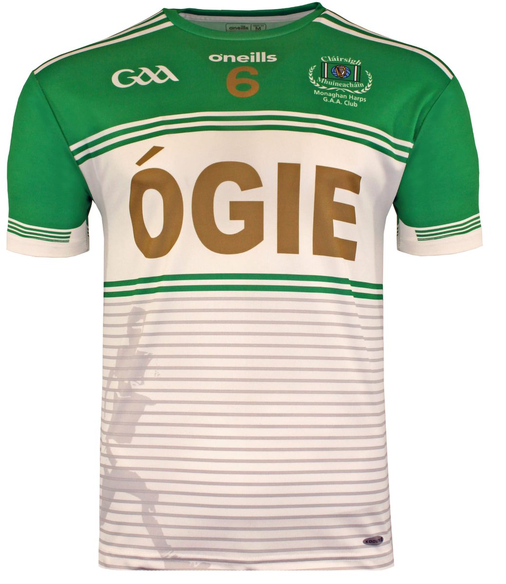 MonaghanHarps's tweet photo. We thank Monaghan GAA, Croke Park &amp; O'Neills for working with us, our snr manager Paddy Kelly &amp; Mel McMorrow in granting permission for this fitting tribute to Ógie.
We will take orders tomorrow evening (Friday) @ the Harps: 6-7pm
Prices:
10/11 €40
11/12 &amp; 13/14 €45 
Adult €50 https://t.co/2W3RuxOROa