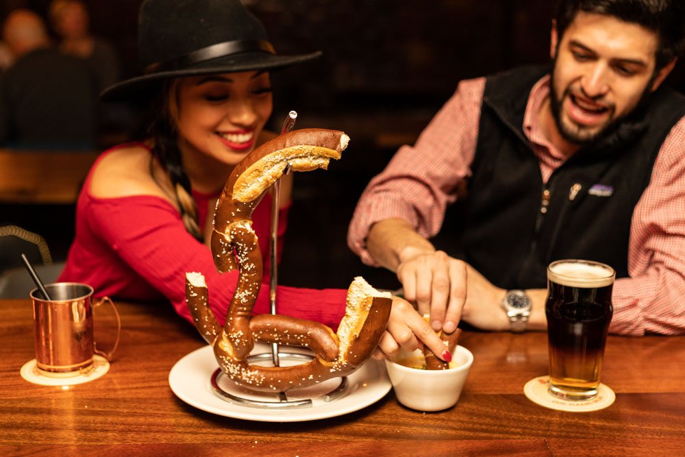 Did you know we make our beer cheese dipping sauce in house for our Bavarian Pretzel? They are sooo good together!