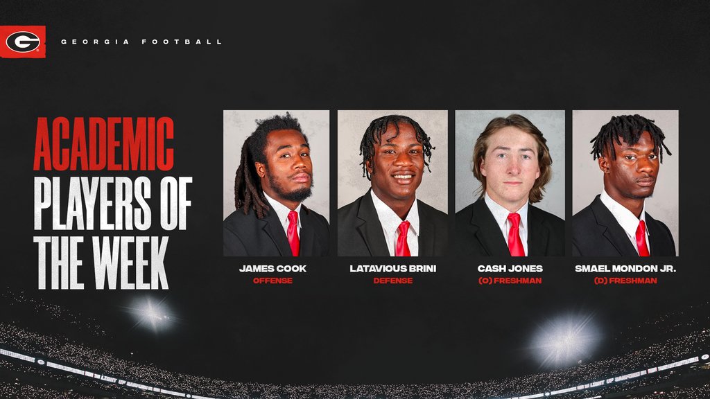 Congratulations to our Academic Players of the Week! #ATD #GoDawgs