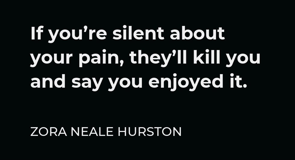 When injustice rears it’s ugly head we must speak up, show up, and stand up!  

Don’t suffer in silence.