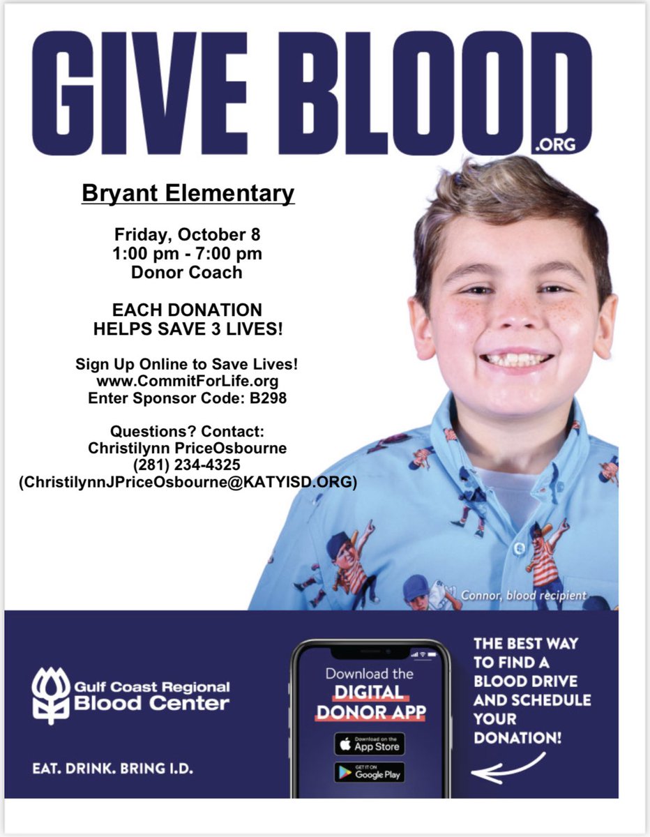 Bryant is hosting a blood drive on Movie night.  Help if you can 🙂
urldefense.com/v3/__https:/ww…$