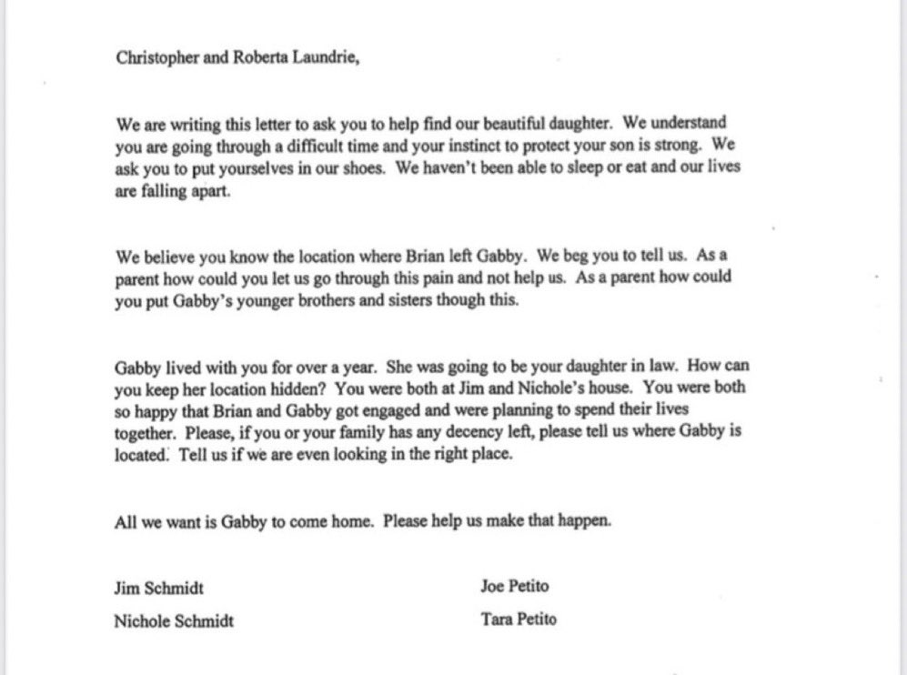 Message from Gabby Petito’s family to Brian Laundrie’s family 😭💔 I cannot imagine how they are feeling… 😣😤