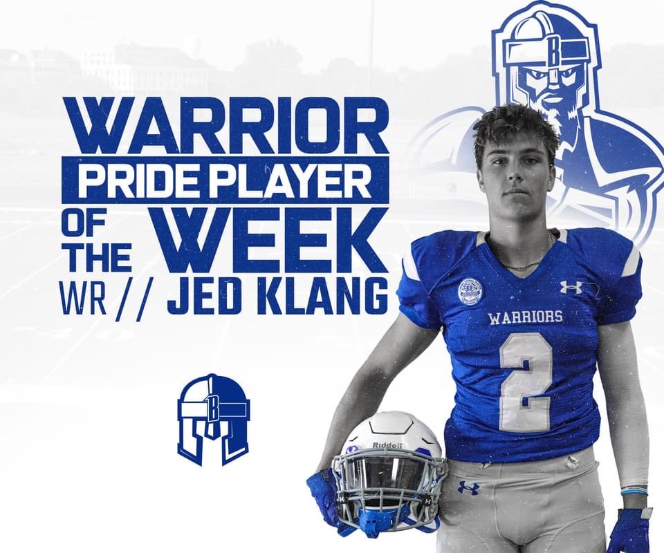 Week 2 co- Pride Player of the Week ⁦<a href="/JedKlang2/">Jed Klang</a>⁩