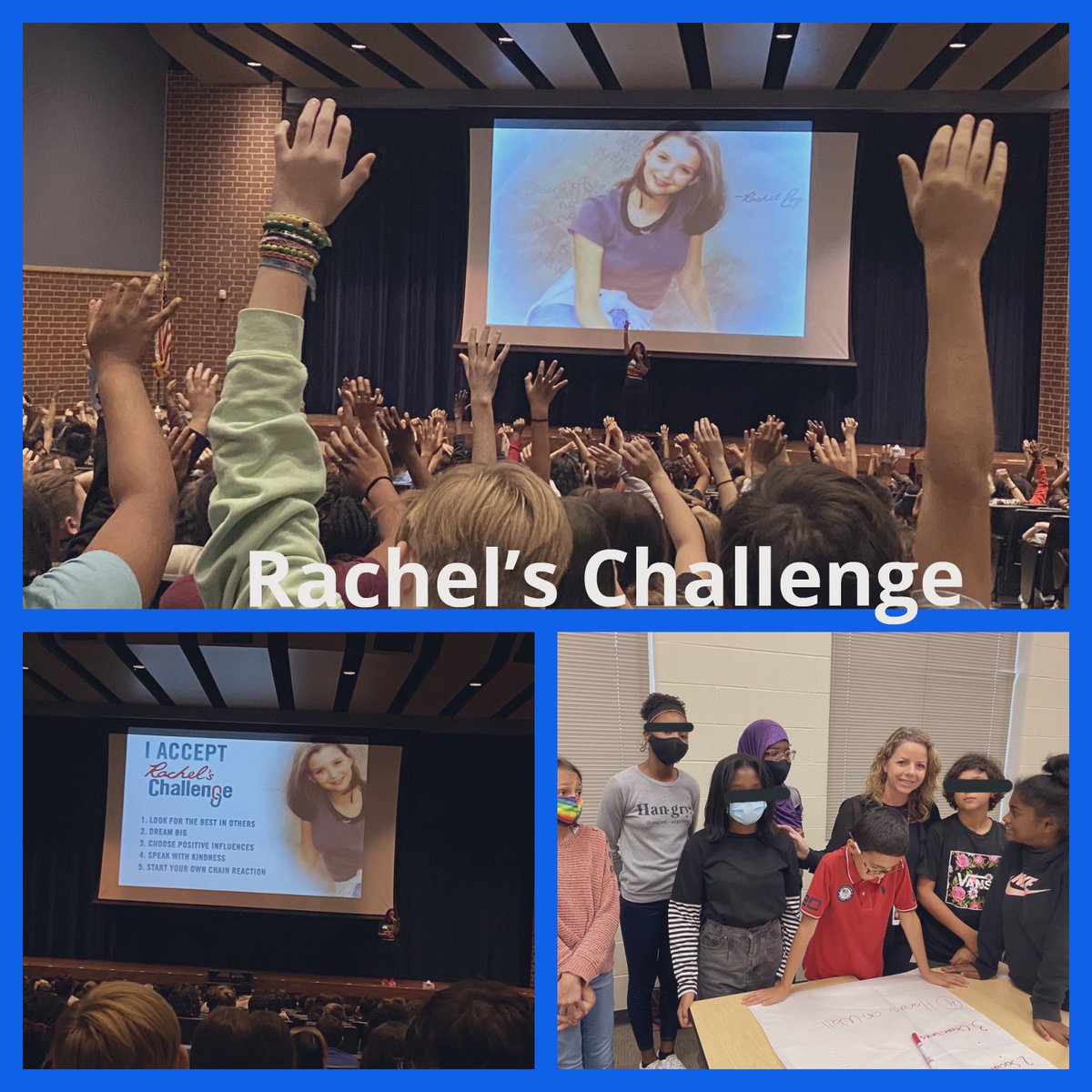 Today our students heard a powerful message inspired by Rachel Scott, the first victim at Columbine High School. A spark of light was ignited today at Leaman Junior High and the start of Friends of Rachel Club.💜<a href="/LeamanJH/">Leaman Junior High</a> #BeTheOneLCISD #rachelschallenge