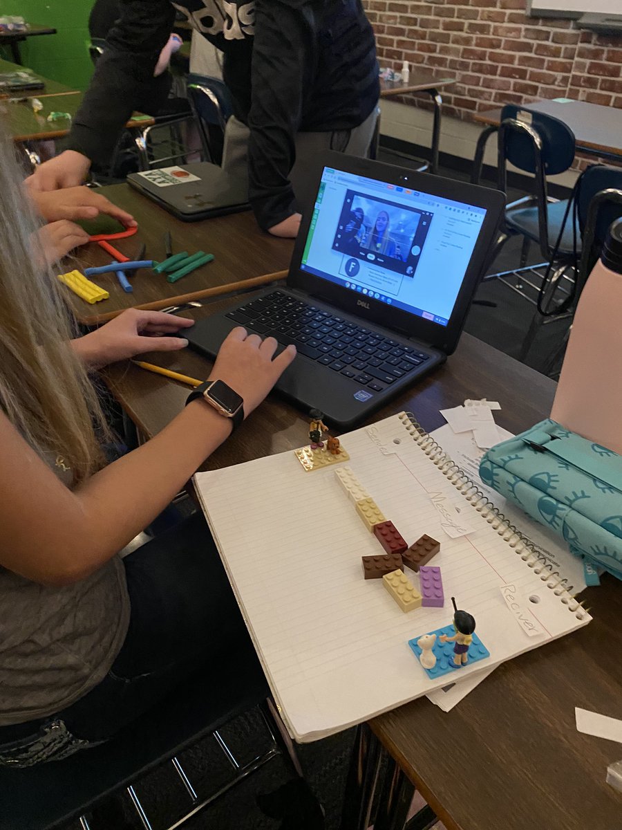 mrs_brown_cte's tweet photo. In Principles of AAVTC, students created models of the different models of communication. I loved their creativity! @SantoJForteJH #azleisd #cte https://t.co/THymTwrlEH