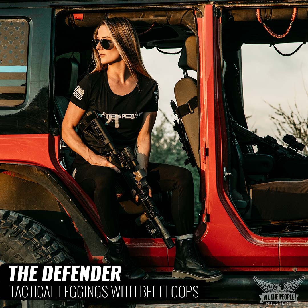 Wethepeopleholsters on X: The Defender - Tactical leggings with belt loops  💥⁠ ⁠ ✔️ 100% Made in the USA⁠ ✔️ 100% Lifetime guarantee⁠ ✔️ Belt loops  made to accommodate any type of