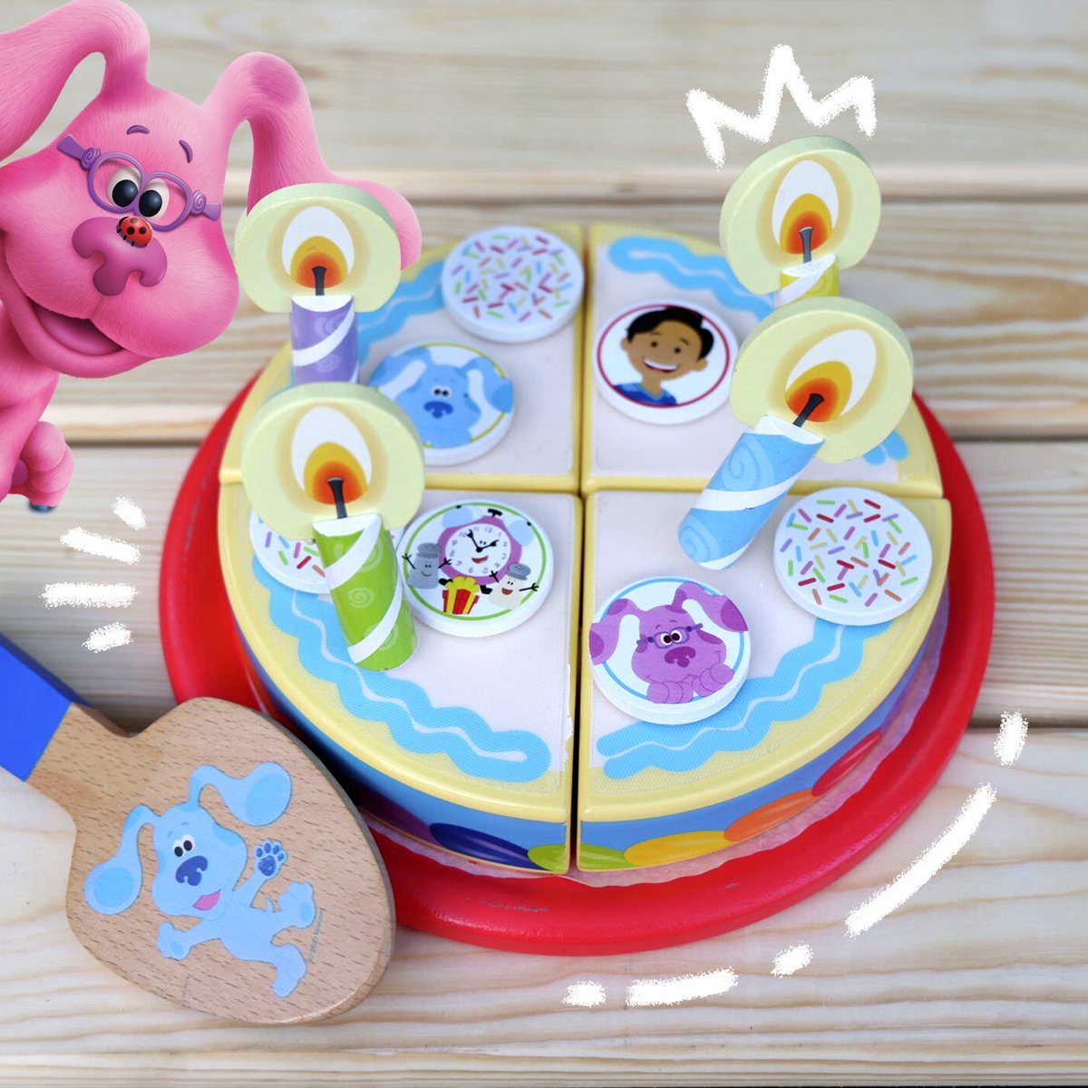 Blue Skidoo, we want to celebrate with you! The <a href="/MelissaAndDoug/">Melissa & Doug</a> Blue’s Clues &amp; You! birthday cake puzzle is now available at <a href="/target/">Target</a>: bit.ly/3AaQRKP