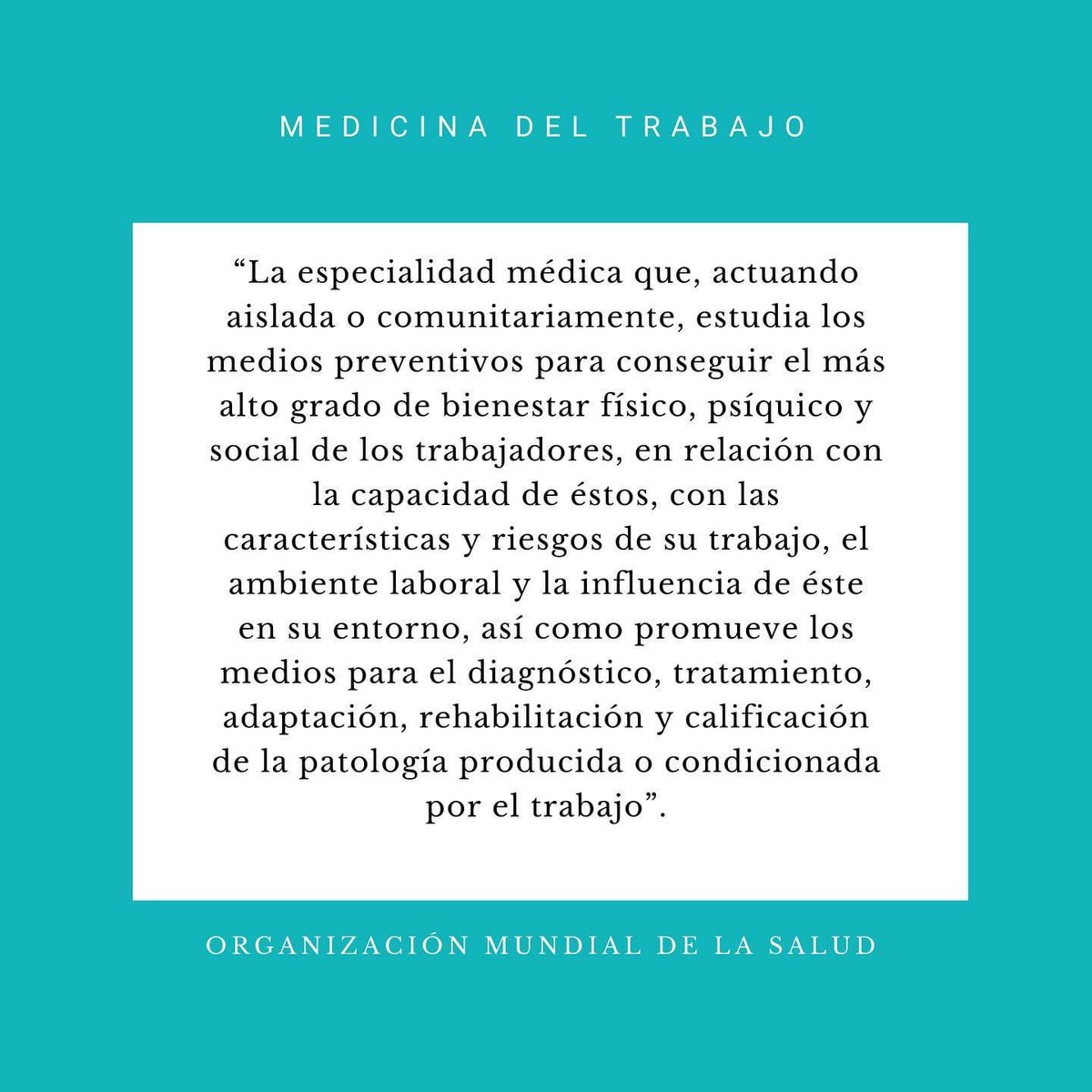 Helena_medtrab's tweet photo. Conoces la especialidad médica de Medicina del Trabajo? 🤔⚕️🏥
#medicinadeltrabajo https://t.co/mhRKfFEsSB