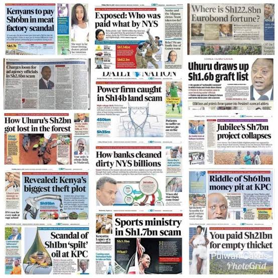 Where should Kenyans  focus their energies? Graft after graft issues or tribal politics?

We the people need to get our priorities right. Focus on the problem of corruption.

Very disturbing headlines!