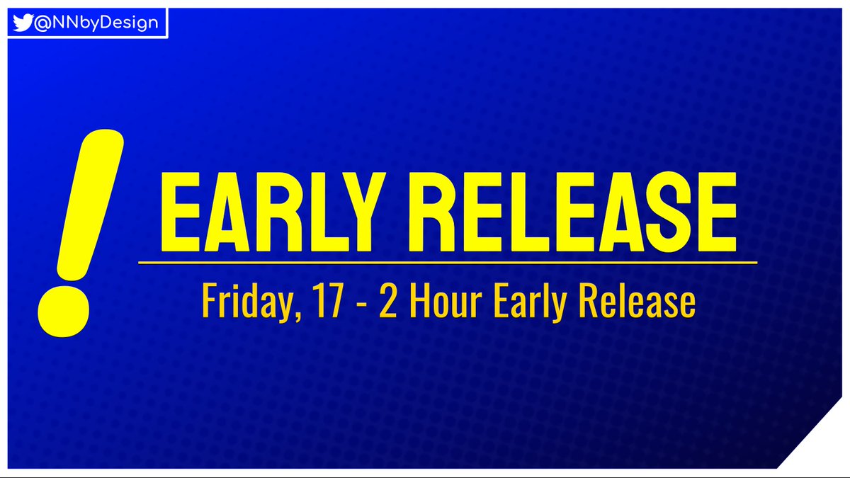 Remember Eagles, 2 Hour Early Release tomorrow! 🦅

#Eagles #LibertyNorth #NNBD #NNBD9 #NNBD10 #Early #FRIDAYFEELING #NorthNation