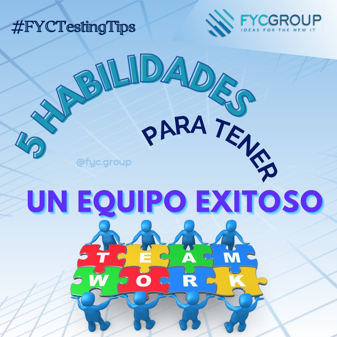 fycgroup's tweet image. Y hoy en #FYCTestingTips 🐞
🔗El trabajo en equipo efectivo es importante no sólo para que una #organización tenga éxito sino también para el bienestar de cada integrante. Veamos 5 habilidades para tener un #equipo exitoso.
bit.ly/3hG4ZEO

#Equiposdetrabajo #Testing