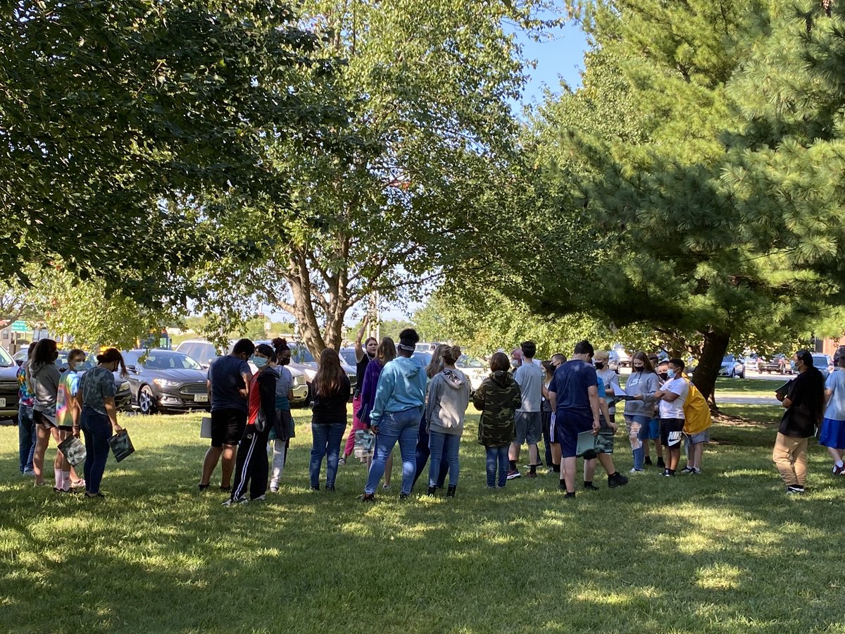 Evaporation and condensation out in our own front yard. Way to give in the moment examples <a href="/SaxonScience732/">Tia Saxon</a>  and Mrs. Henderson!