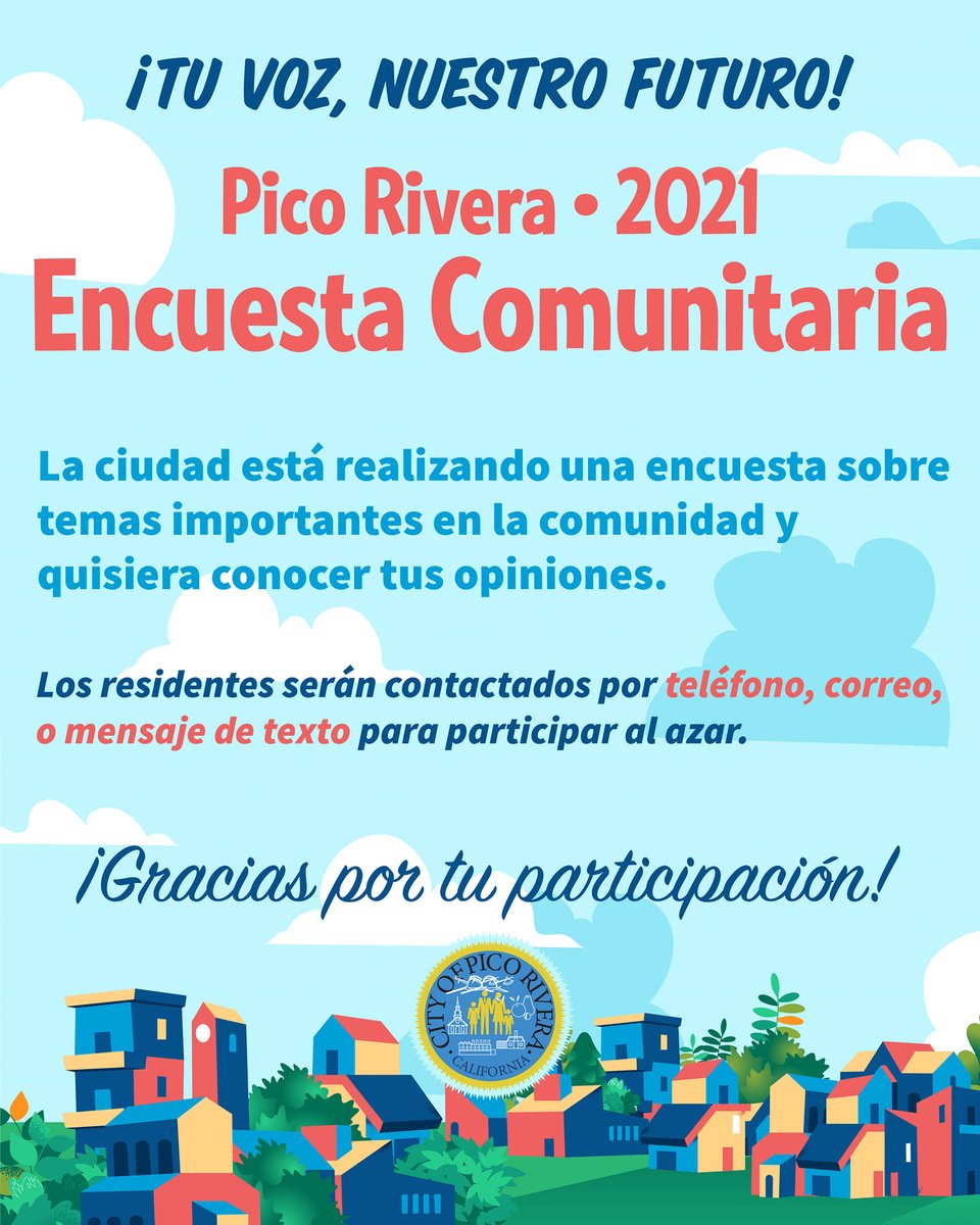 The City is conducting a survey about important issues in the community and would like YOUR opinion!  Residents will be contacted by phone, email, or text message to participate at random.  We thank you in advance for your participation!!!