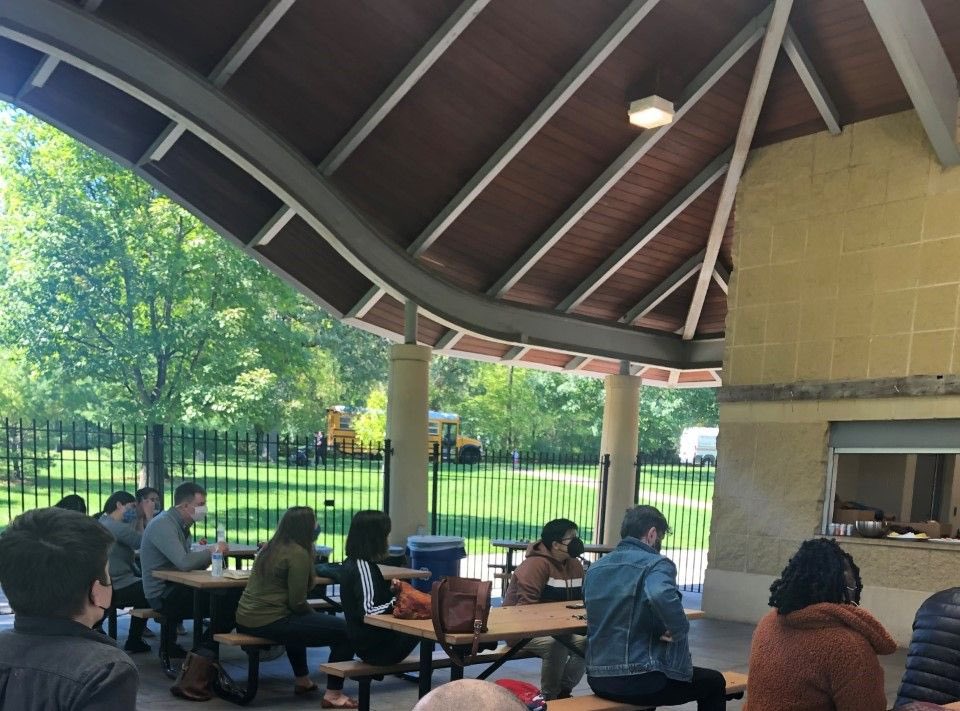 PrepareProsper's tweet photo. For the first time in 18 months, our whole staff gathered outside at Como Park for our annual retreat! We continued our work planning, with a focus on continuation and collaboration, as we think about our work in the near future and the next 50 years of P+P! https://t.co/TKvwXzdlgB