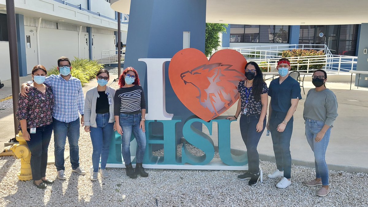 Lab photo --Covid pandemic edition-- Happy to have these great people in our lives! <a href="/PonceHealthSU/">PHSUniversity</a>