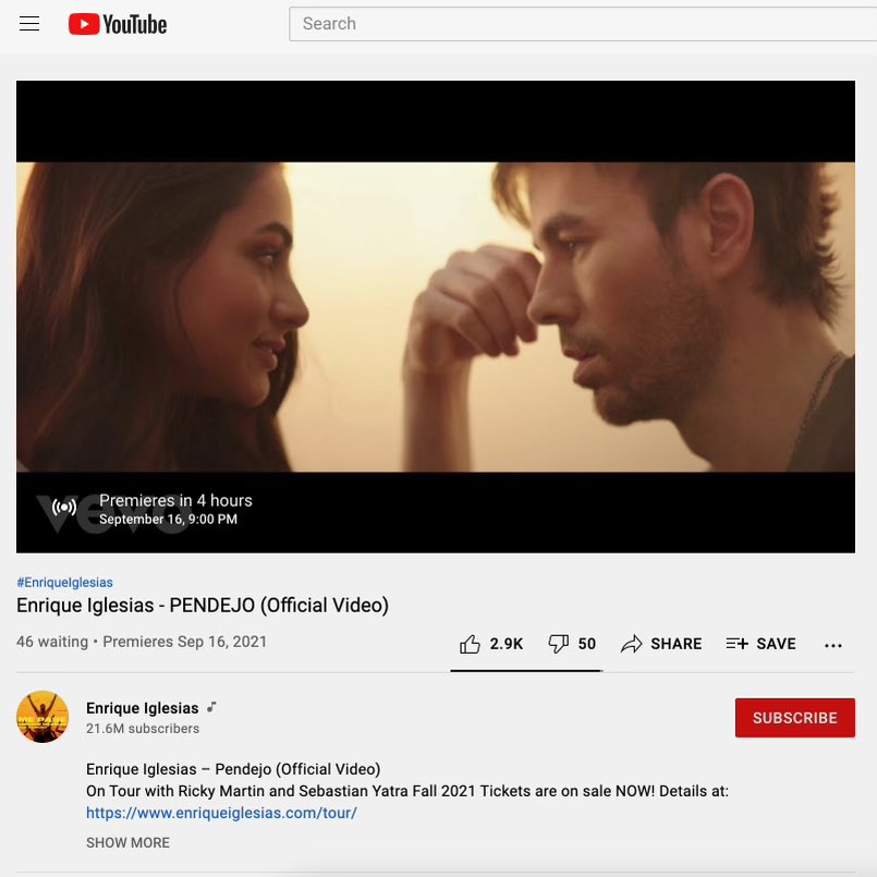 enriqueiglesias's tweet photo. #PENDEJO Music Video. Not long now. Dentro de un ratito ⏰👉 https://t.co/5goWedi3YA @Renotni https://t.co/IqK2QQAKGB