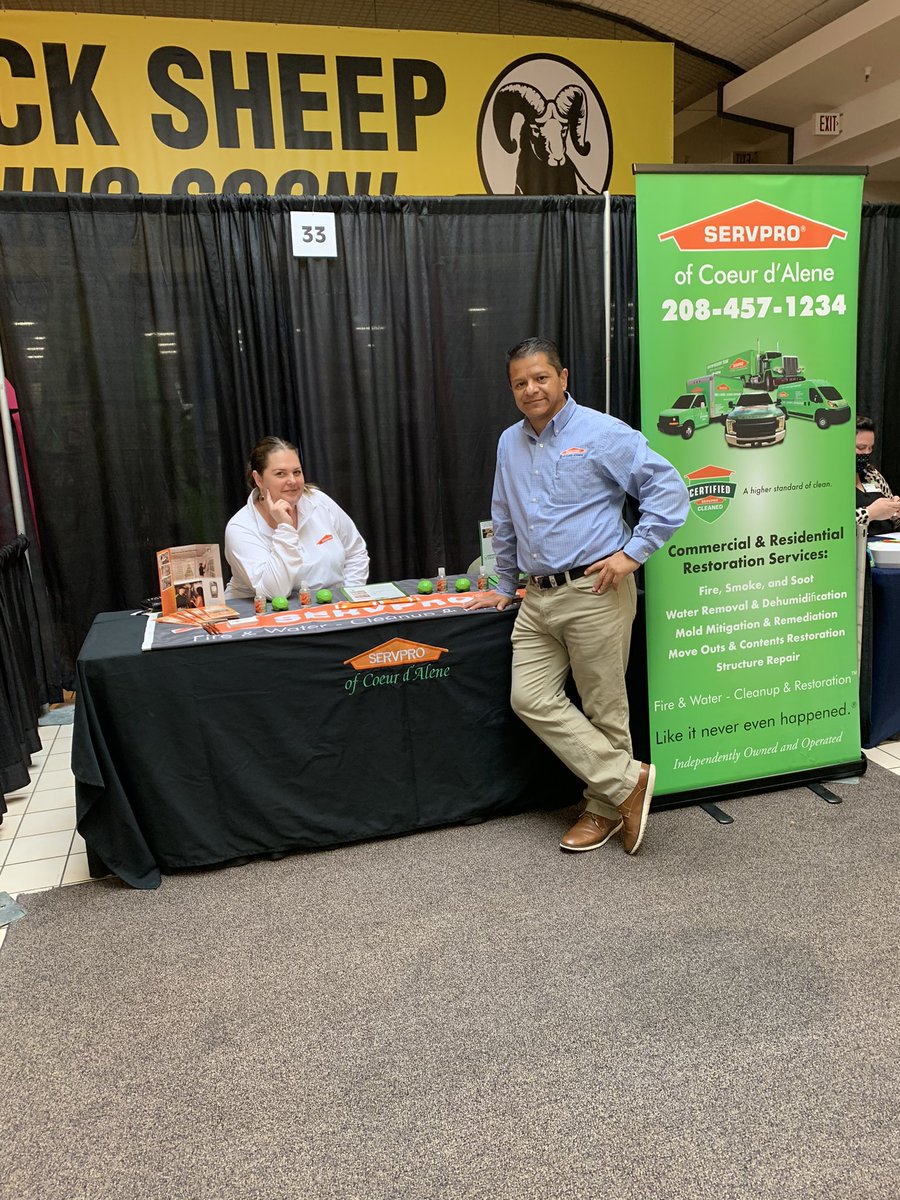 Yesterday there were TWO happy campers sharing about SERVPRO at the business fair! What’s tomorrow you ask? Follow us to see! #servprocda #expo #biz