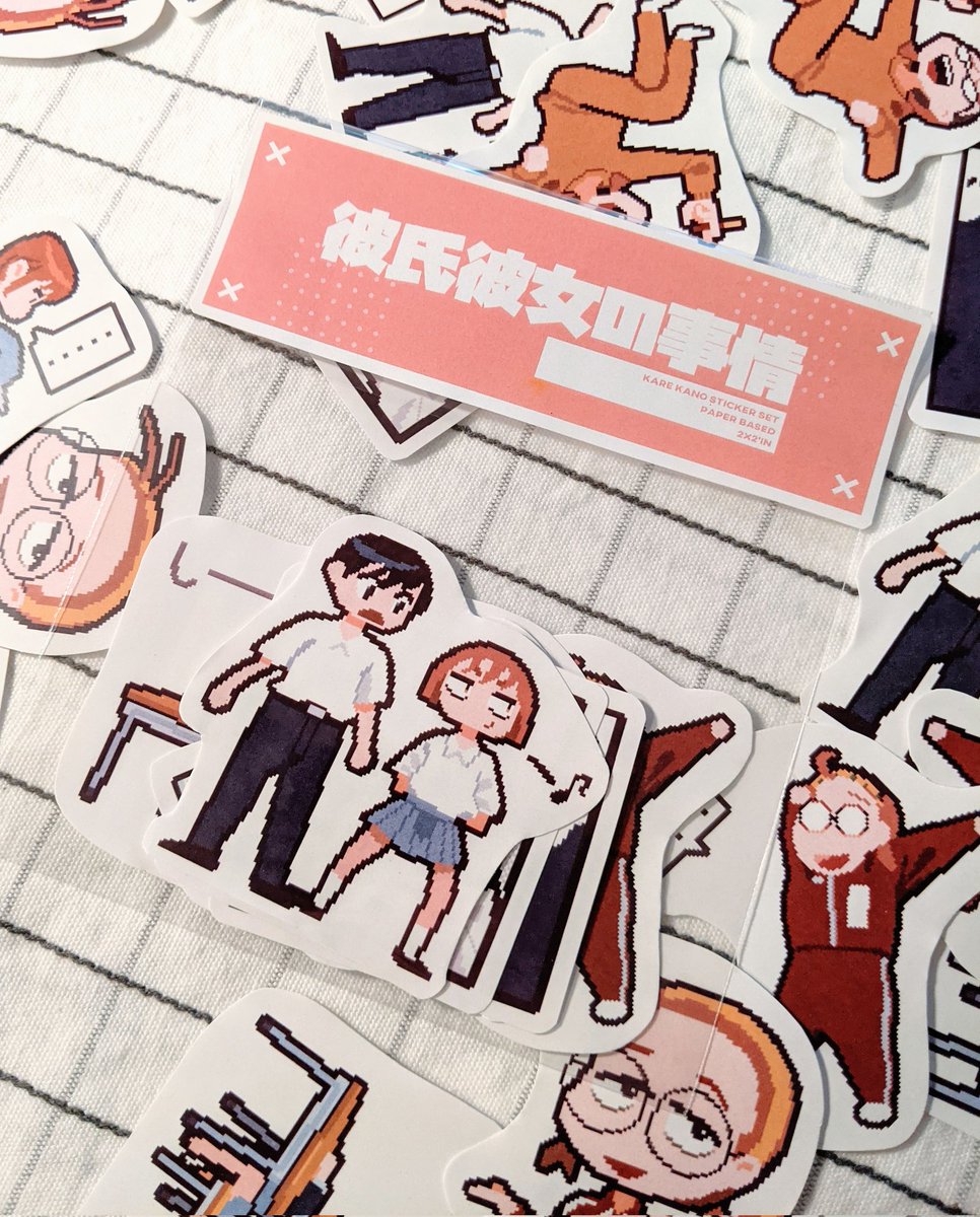 kare kano stickers have arrived!! 😈✨
#pixelart 