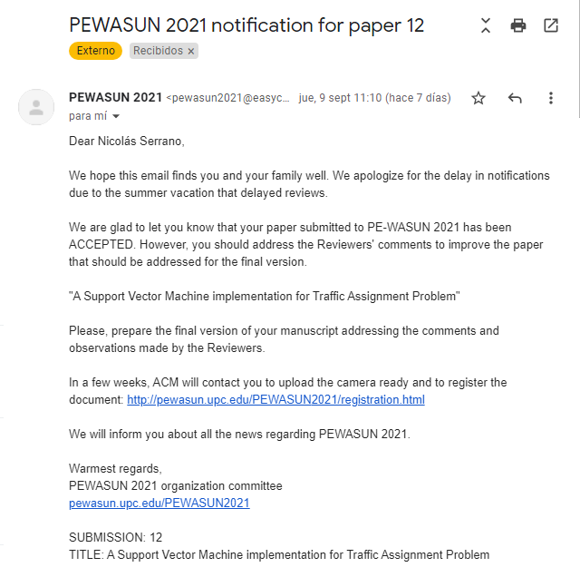 NicoSerranoP's tweet photo. La investigación es un pilar fundamental de la universidad. Mis profesores y mis compañeros me inspiraron para enviar a publicar mi tesis de grado (aún no hay respuesta pero crucemos los dedos). La semana pasada nos notificaron que otro artículo si fue aceptado!. https://t.co/Z8kIvdlcJc