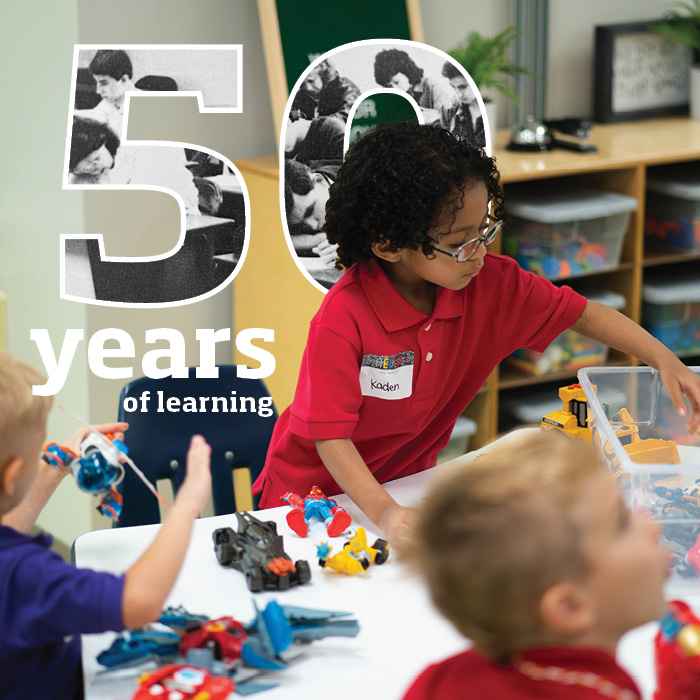 In 1972, following a year of growth, CAC opened a second location, and the two campuses (Sylvan Hills and PV) became known as C-Ark North and C-Ark South, both led by Principal Eloise Oldridge. Learn more about CAC's past 50 years: bit.ly/CAChistory. #CAC50