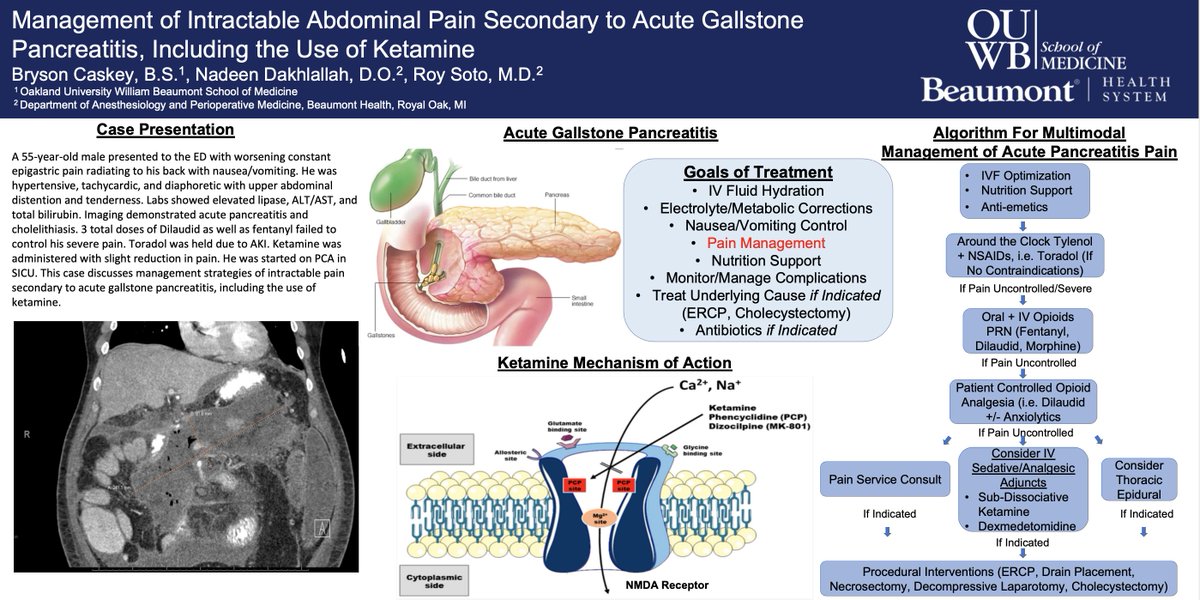 bcaskers's tweet photo. Excited for my upcoming presentations @ #ANES21 . One is about unique sequelae of rib fractures and the other managing intractable acute pancreatitis pain. Find more details on my presentations here:
https://t.co/E6BJC0HNcR

@BeaumontHealth @OUWB https://t.co/2u8r54l8vG