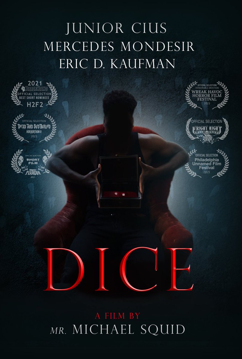 Thrilled my latest film Dice is streaming in multiple theaters across the US and internationally!

#dice #dicefilm #dice2021 #horrorshort #dicehorror #dicehorrorfilm #indiehorrorfilm #creepymovie #scarymovie