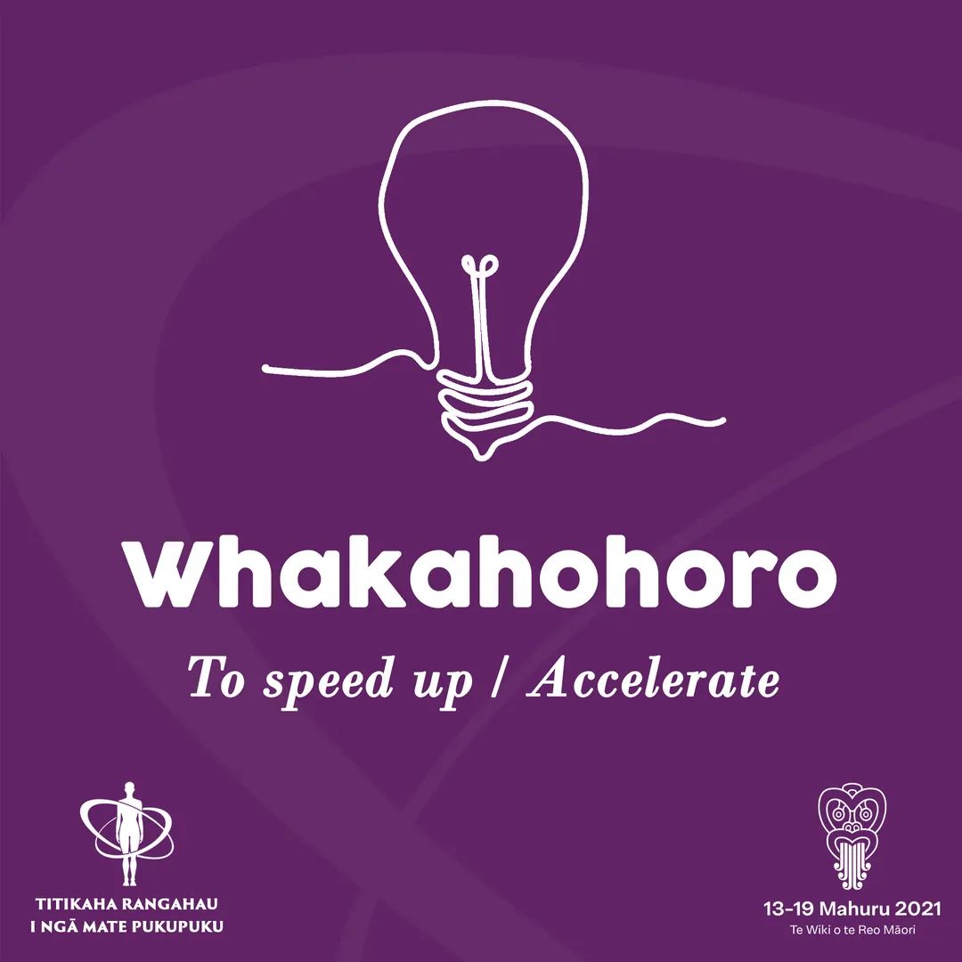 Cancer Research Trust NZ 🎗🇳🇿 (@crt_nz) on Twitter photo This #TeWikioteReoMāori, we're sharing some cancer research related kupu.💡
Today: Whakahohoro | To speed up/Accelerate
We fund Kiwi-based discovery research in order to whakahohoro the cancer breakthroughs of tomorrow.
#reomāori #KiakahateReoMaori #CancerResearch <a href="/reomaori/">Te Taura Whiri i te Reo Māori</a> This #TeWikioteReoMāori, we're sharing some cancer research related kupu.💡
Today: Whakahohoro | To speed up/Accelerate
We fund Kiwi-based discovery research in order to whakahohoro the cancer breakthroughs of tomorrow.
#reomāori #KiakahateReoMaori #CancerResearch <a href="/reomaori/">Te Taura Whiri i te Reo Māori</a>