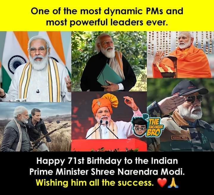 Many Many Happy Birthday to our Hon\ble Prime Minister Ji.. 