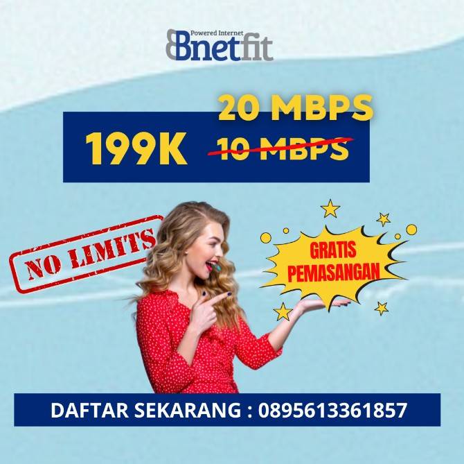 PROMO TERBATAS!!!
Nikmati PROMO GRATIS EXTRA BANDWIDTH 10 MBPS selama 8 bulan 

Mulai dari 199.000 get 20 MBPS 

Daftarkan segera 0895613361857