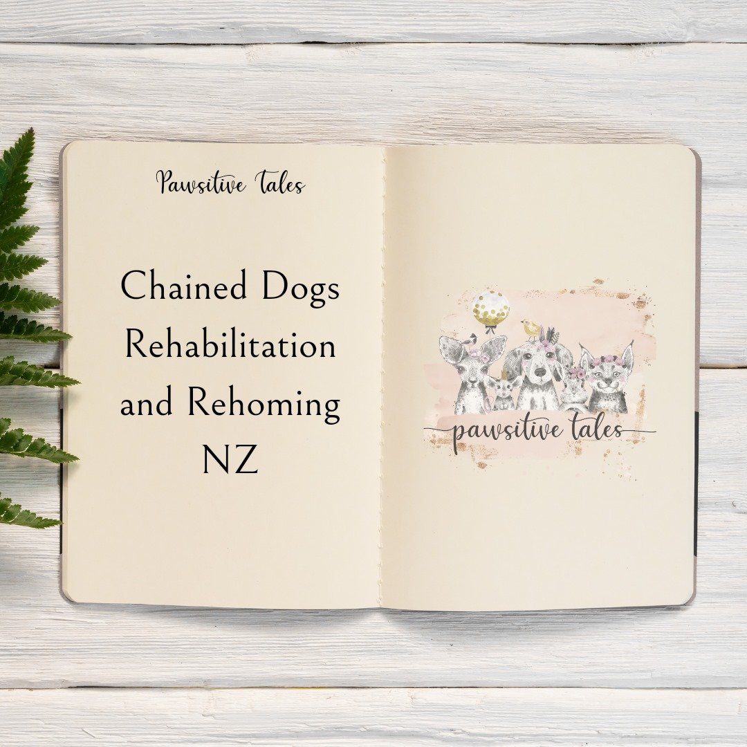 PawsitiveTales's tweet photo. To finish off the week, we're very excited to share a special tale. Today's story focuses on Chained Dog Rehabilitation &amp; Rehoming NZ. They are an amazing organisation and have helped many doggos. This is Chained Dogs Rehabilitation and Rehoming's story. 
https://t.co/3dRPDVC8sg https://t.co/xFlmlyfjQ4