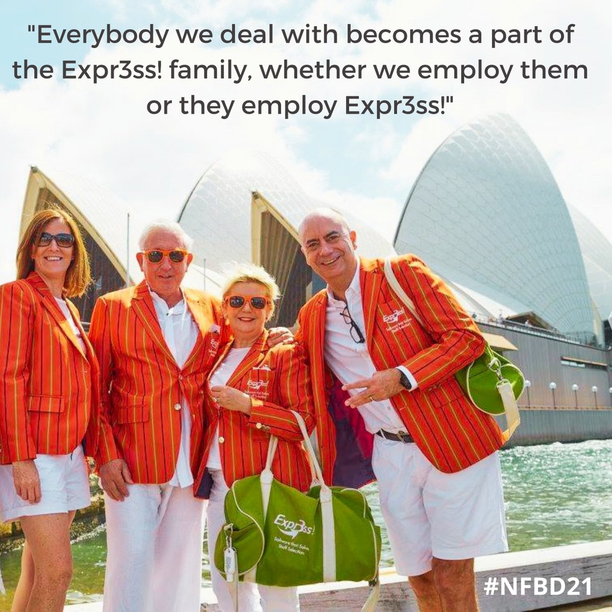 "We love that everybody we deal with becomes a part of the Expr3ss! family, whether we employ them or they employ Expr3ss!  Working with people we like and who like us and what we do keeps us all grounded in the real world."
#NationalFamilyBusinessDay #NFBD21 #expr3ss