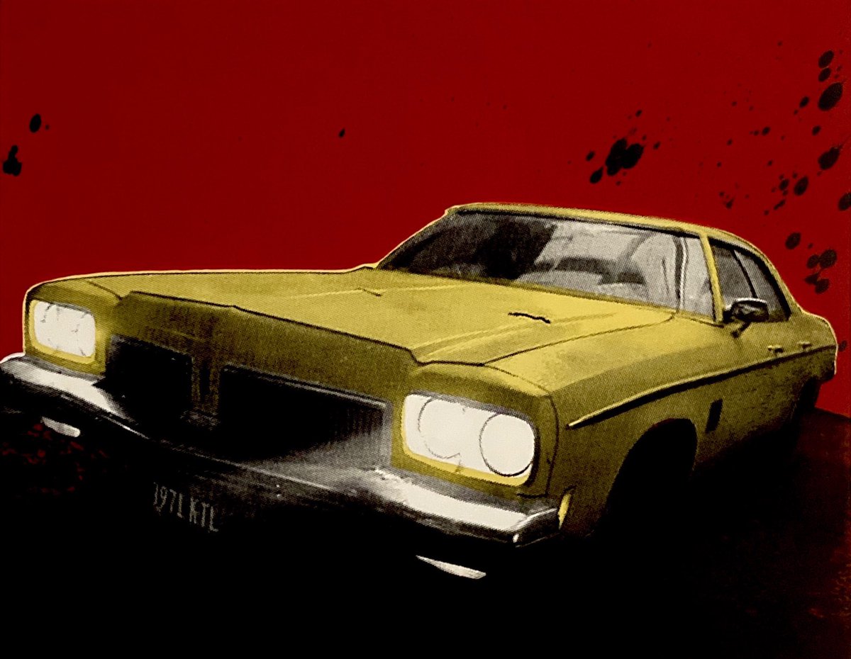“Get in Losers, we're Dispatchin' Deadites" by @artbythecreep . One of many amazing art pieces in our Evil Dead art show that is also showcased in our Evil Dead 40 Years of Fear: An Immersive Horror Experience opening this Saturday!! $15 at door 12:30pm-7pm🔥🖤💀💀💀