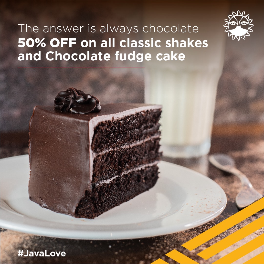 javahouseafrica's tweet image. Ride the #JavaWave on Saturday 18th September at Java:
Valley arcade
Yaya
KMA
Prestige
Adams
50% off on classic shakes and Chocolate fudge cake. Tag a dessert lover to share the news.
#JavaLove