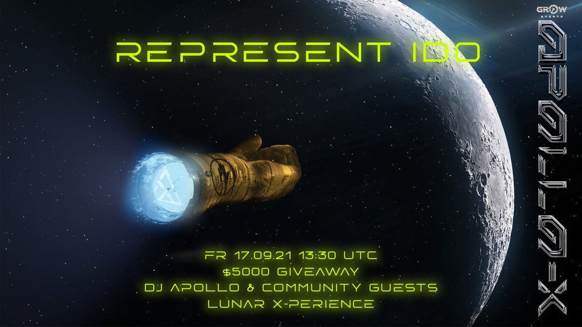 NOX_Ecosystem's tweet photo. Apollo here with an important announcement: Today is the day we have lift off! @representdao is about to take off into outer space, a voyage not to be missed! 13:30 UTC #ido #apolloX #launchpad #RepresentDao https://t.co/TiAP2xWC17