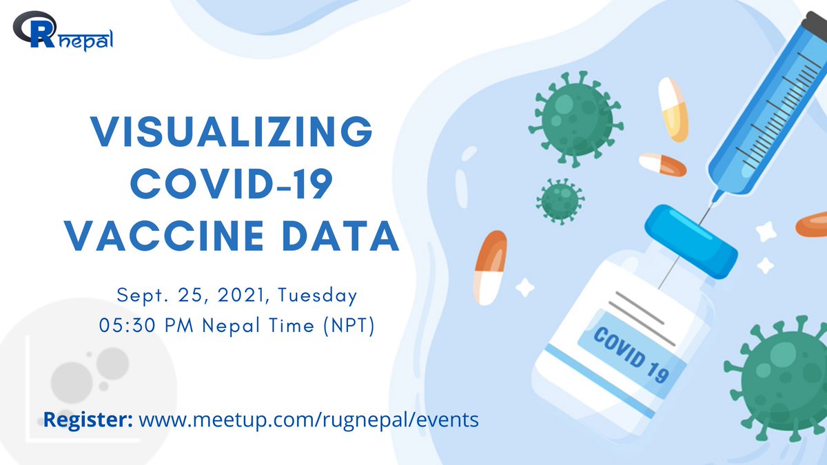 We have rescheduled our Visualizing Covid-19 Data on Sept 25th, 2021. #rstats #nepal 

See meetup link in comment.