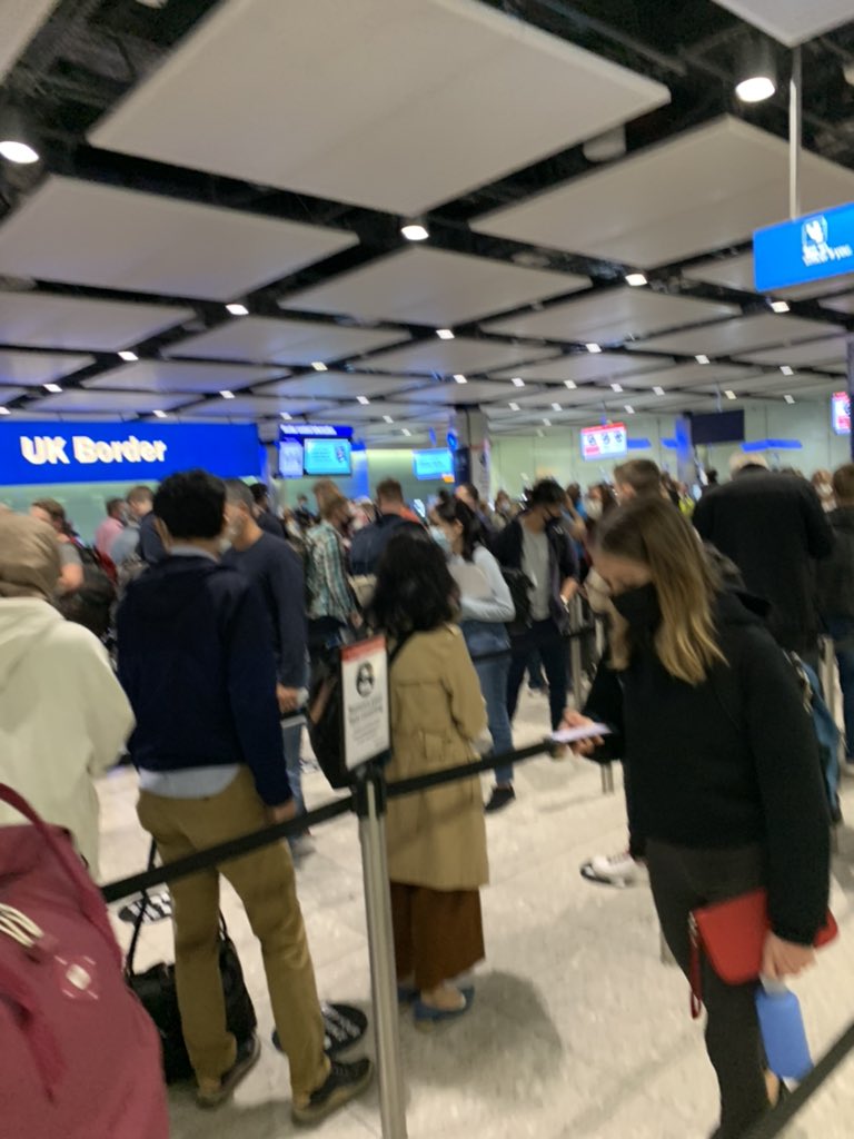 RobFekete's tweet photo. @grantshapps seriously…third world at LHR (live). A total joke, paperwork and cost. I am travelling on business… https://t.co/MLqzeq1dKu