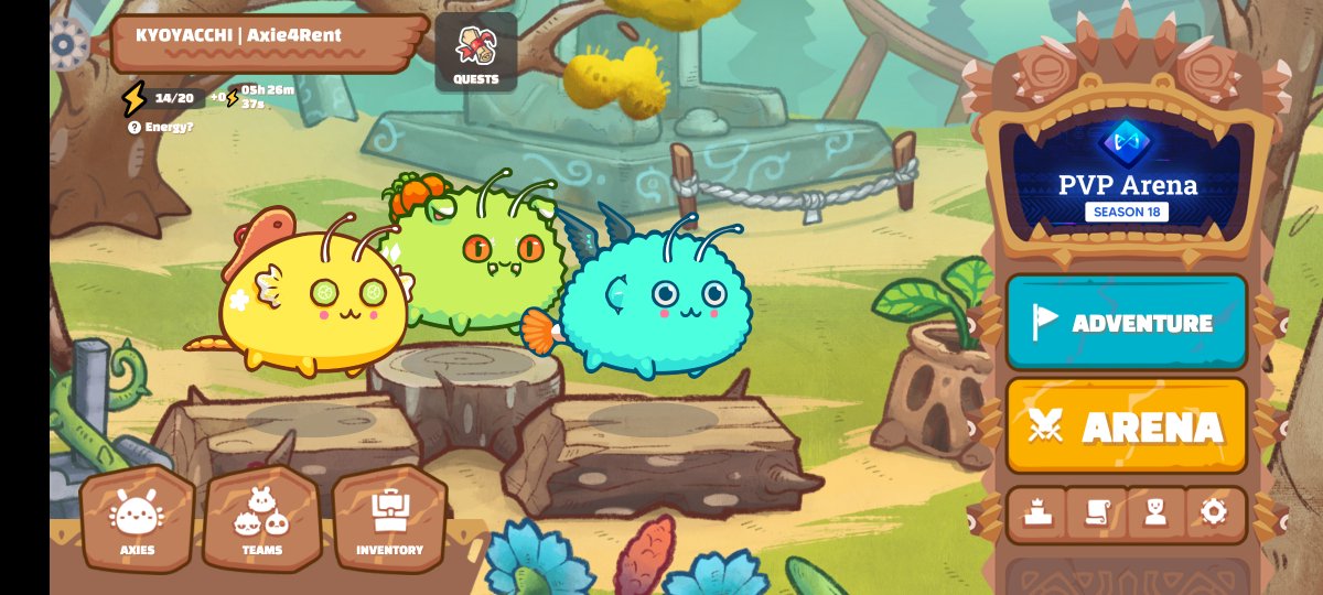 Scholars @kyoyacchii and <a href="/purpleejellyy/">Tri Cia</a>'s new set of axies to aim for the 🔝⭐

#Axie4Rent 
#AxieInfinity 
#AxieScholarship