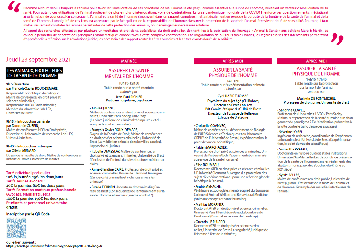 DcsLabo's tweet photo. [Colloque #Animal &amp; #Santé]📅 les 23-24/09
👉https://t.co/8FUgeZu4rX 
#HommeAnimal #protectionanimale #droitanimalier 
Avec la participation de membres @DcsLabo 
O. MENARD Introduction historique
P. VERON La liberté vétérinaire
&amp; S. DESMOULIN Les objets connectés en santé animale https://t.co/HZlz6kM9gD