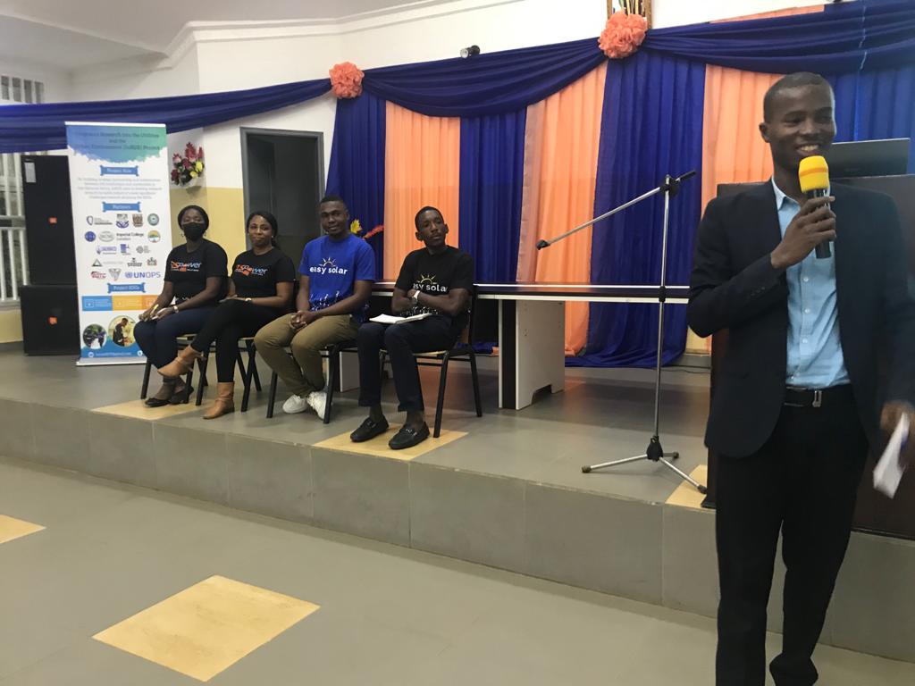 InRUE1's tweet photo. Clean, modern &amp; affordable energy seminar at FBC with presentations from Seli Hydropower, Easy Solar &amp; FLS Energy on their major project &amp; business plans in SL.@RAEngNews @GVWC @NWRMA @EWRC @SALWACO @UNOPS @Selihydropower @EPA @FCC_Freetown @Westwindenergy @DupeMo @Mletkay https://t.co/nmx6olMLl4