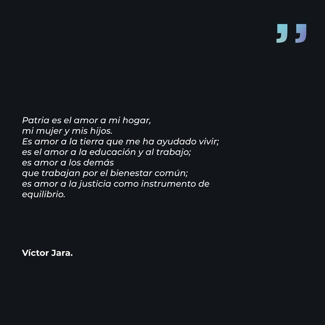 FEPUCV_'s tweet photo. 🔹️ En memoria 🔹️

Un 16 de septiembre, hace 48 años, Víctor Jara era asesinado durante la Dictadura Militar de Pinochet.

En estas fechas, próximo a la celebración de fiestas patrias, es importante recordar su memoria y tener presente su legado.

#fepucv #memoria #pucv https://t.co/U28xUmlWt6