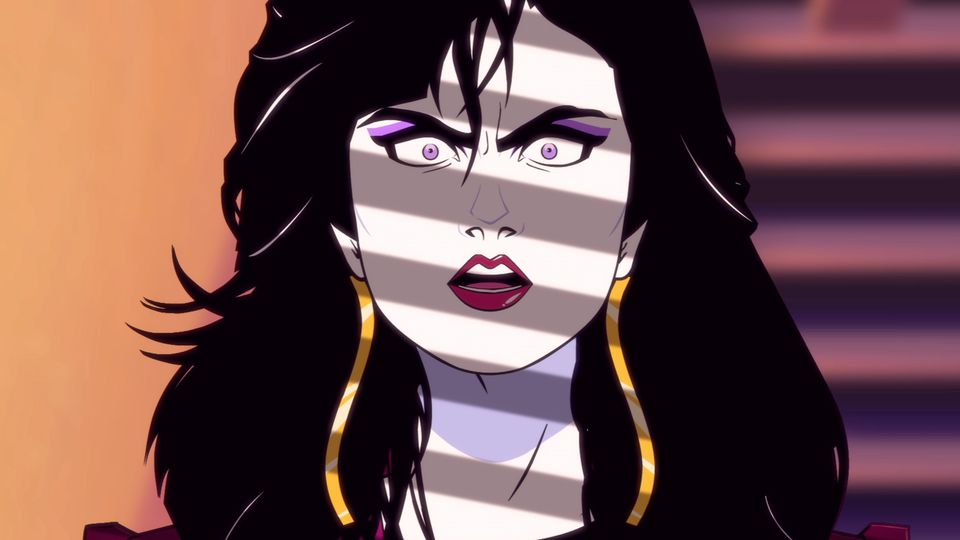 ButterMouseTrap's tweet photo. @ComradeLuanne I absolutely loved the character design of the show Moonbeam City for that over-the-top glossy 80s sheen of elegance they gave the women characters. They went the full  Nagel. https://t.co/jDWGRwHJkf
