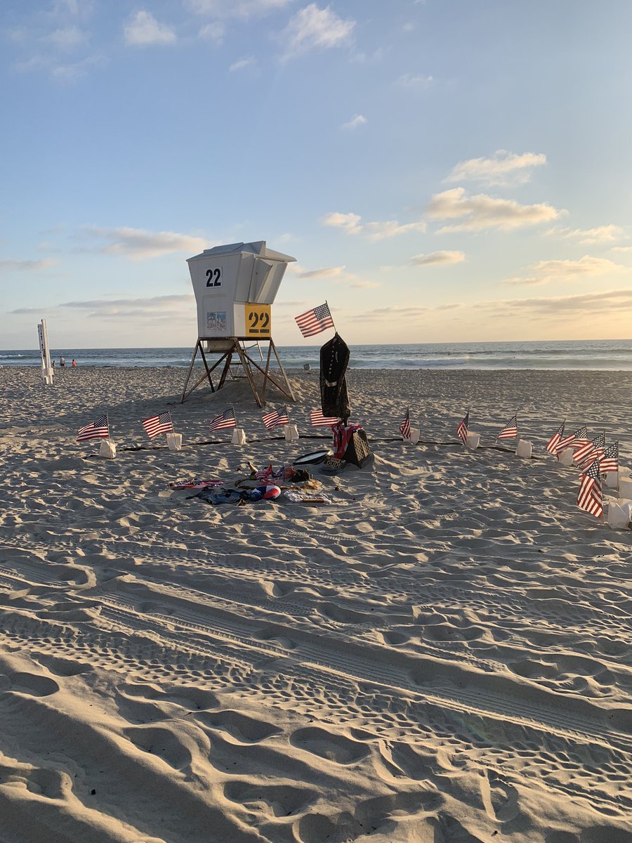 Our favorite beach honoring those that had fallen just a few weeks ago ❤️