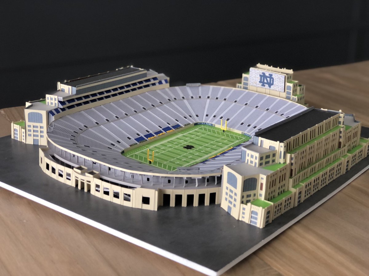 PaperStadiums's tweet photo. In honor of the 50th anniversary of the Game of the Century… this Husker fan is going to make a bet…. If this tweet gets 50 retweets I’ll make Oklahoma’s Memorial Stadium next if UO wins tomorrow. https://t.co/v1fhBQPZFA