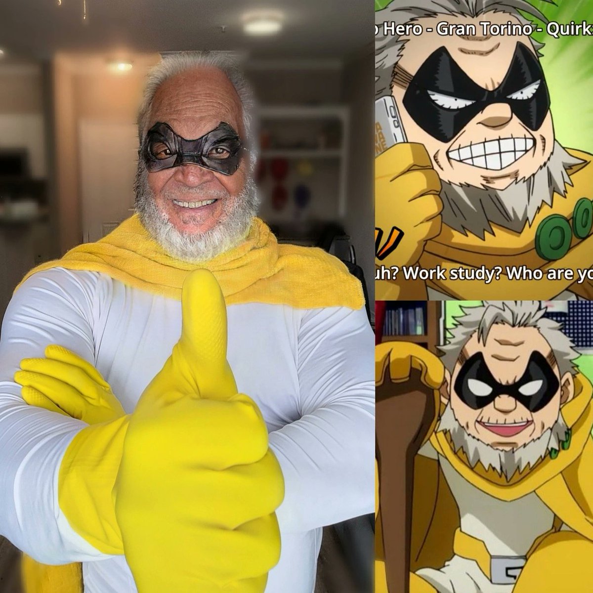 Venturebros2's tweet photo. Finally did a Grand Torino cosplay!
@VIZMedia @MHAOfficial
@crunchyroll and @funimation :)β£
.β£
.β£
.β£
#plusultra #myheroacademia #mha #bnha #bnh #mhacosplay #grantorino #grandtorinocosplay #MyHeroAcademia #allmightcosplay #allmight #deku #bakugo #funimationcosplay https://t.co/clfUjSg2sC