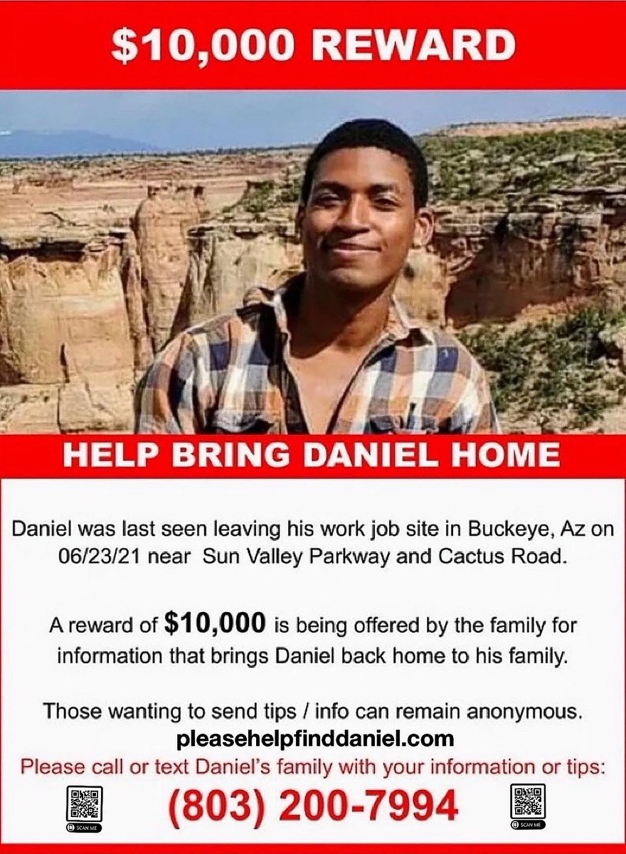 NicoleSGrigg's tweet photo. Help find Daniel Robinson, a field geologist, missing since June in Buckeye, Arizona. 

@BuckeyeAZPD insists ‘there has been no evidence that points toward criminal conduct in this case.’ 

Was last seen leaving the remote job site in the middle of the desert. 

Help find Daniel: https://t.co/kJ2m7m8Q0O