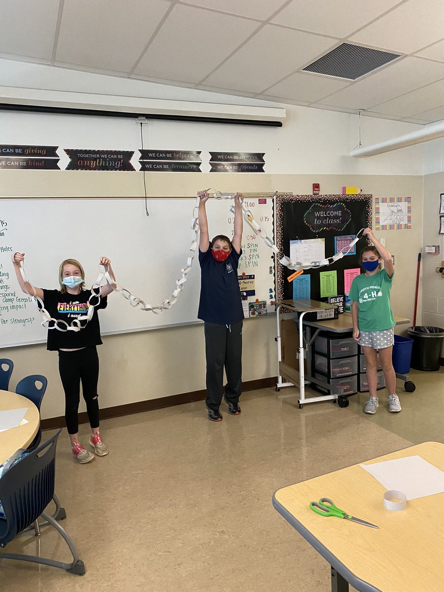 msperryin8th's tweet image. My advisory group was up for the paper chain challenge! They can’t wait to see what happens next week @tvems !