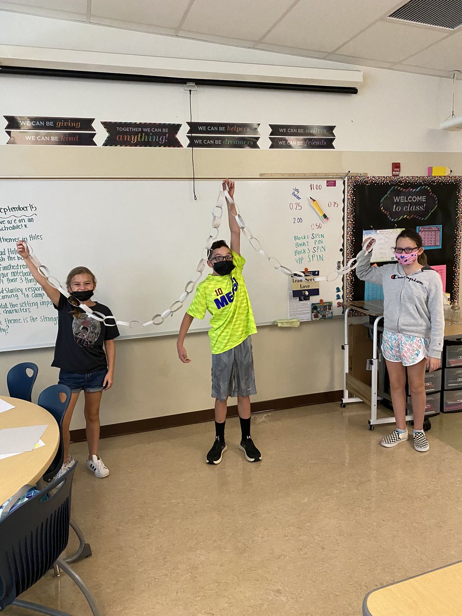 msperryin8th's tweet image. My advisory group was up for the paper chain challenge! They can’t wait to see what happens next week @tvems !