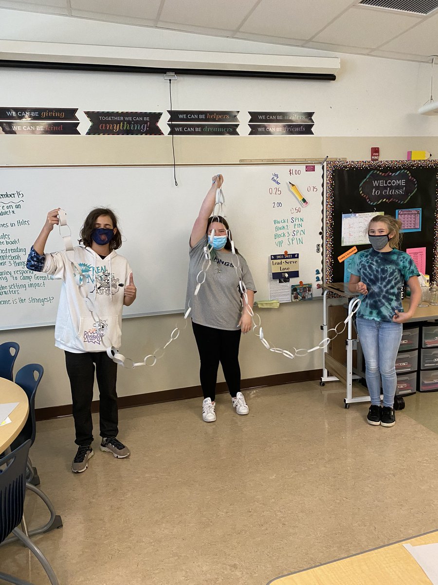 msperryin8th's tweet image. My advisory group was up for the paper chain challenge! They can’t wait to see what happens next week @tvems !