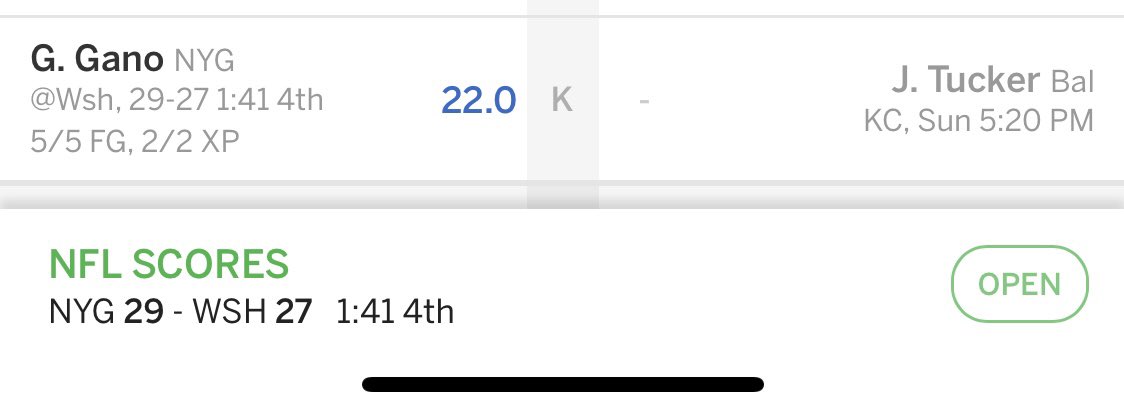 Kickers are fantasy players too. #GanoShow #TNF