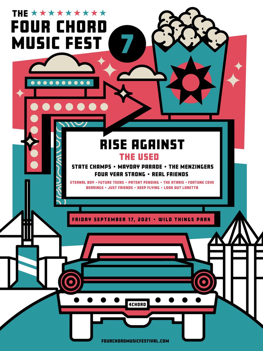 ☀️ THE DAY. HAS. COME. Parking lots: 9AM. VIP: 11AM, GA: 12:30PM. Limited tickets remain and some will avail at the doors: fourchordmusicfestival.com